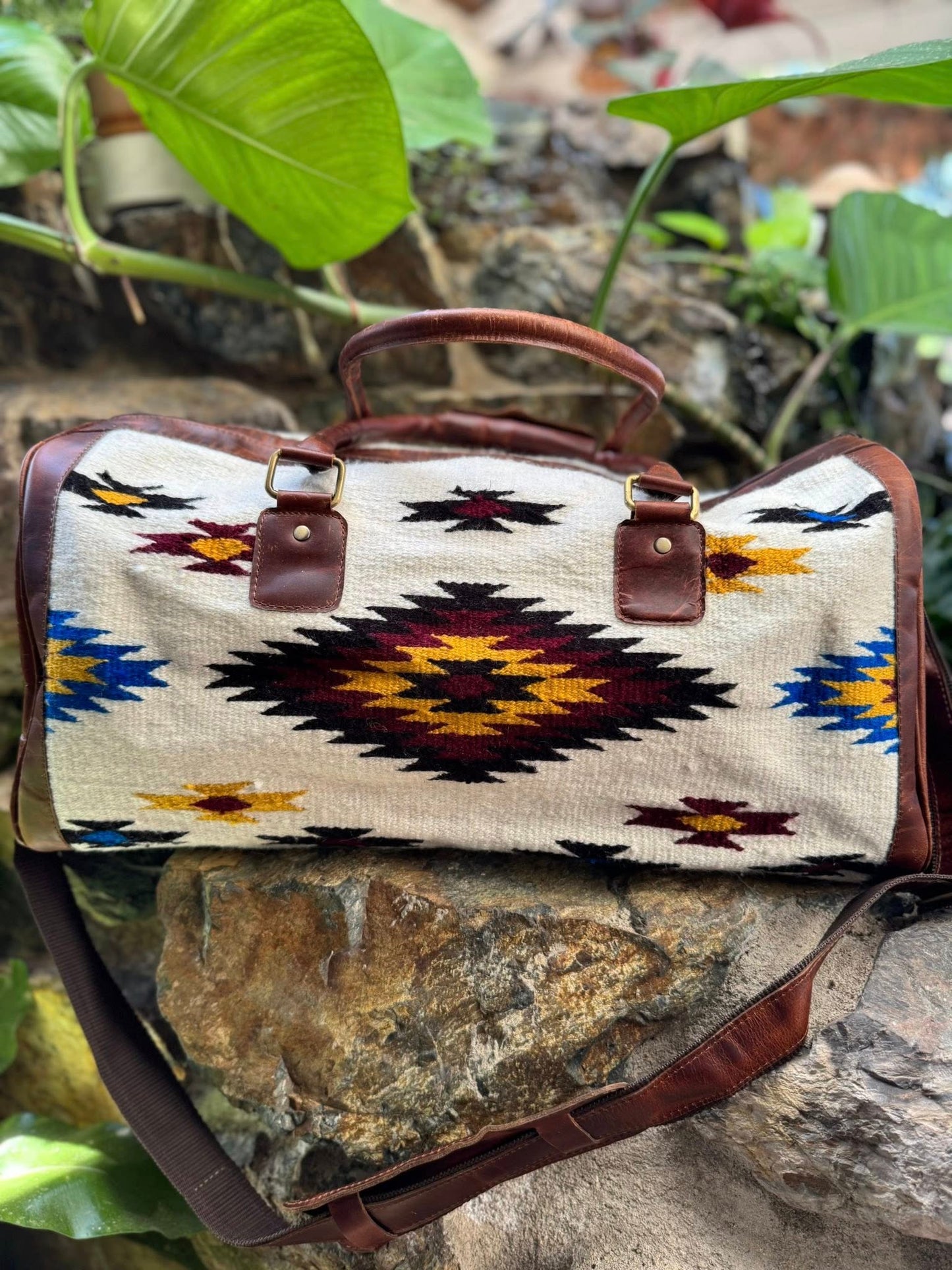 Aztec Saddle Blanket Large Travel Bag
