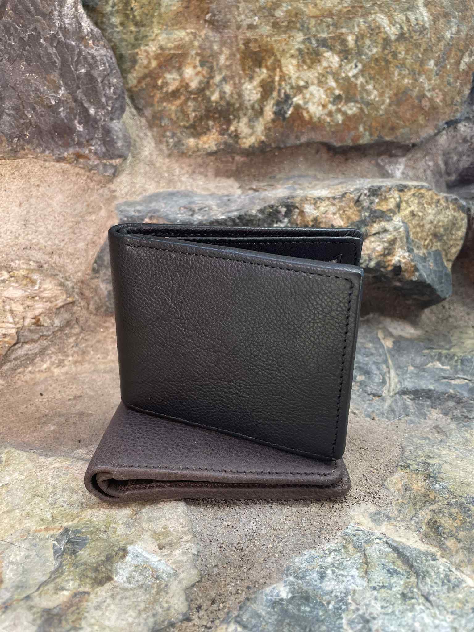 leather wallet for men black