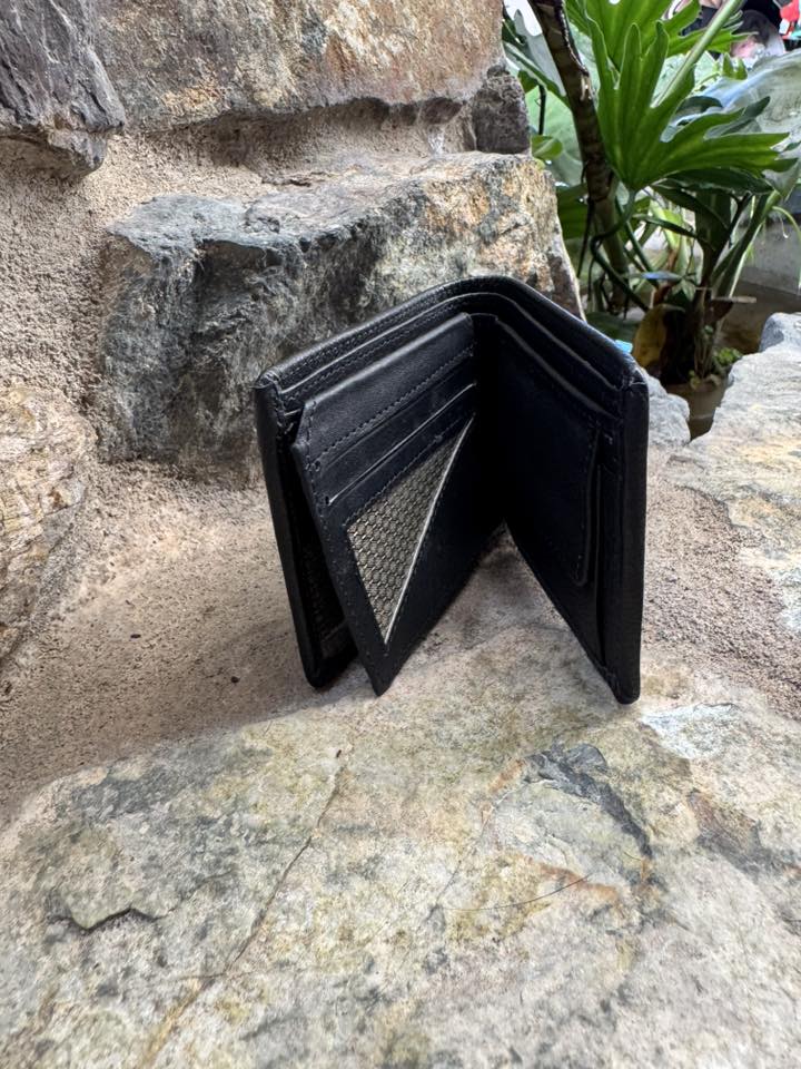 Men Black Leather Wallet