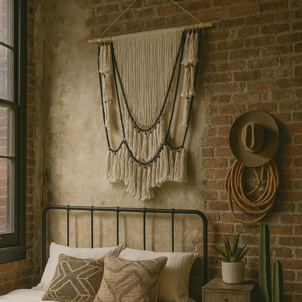 Boho Beaded Large Macrame Neutral