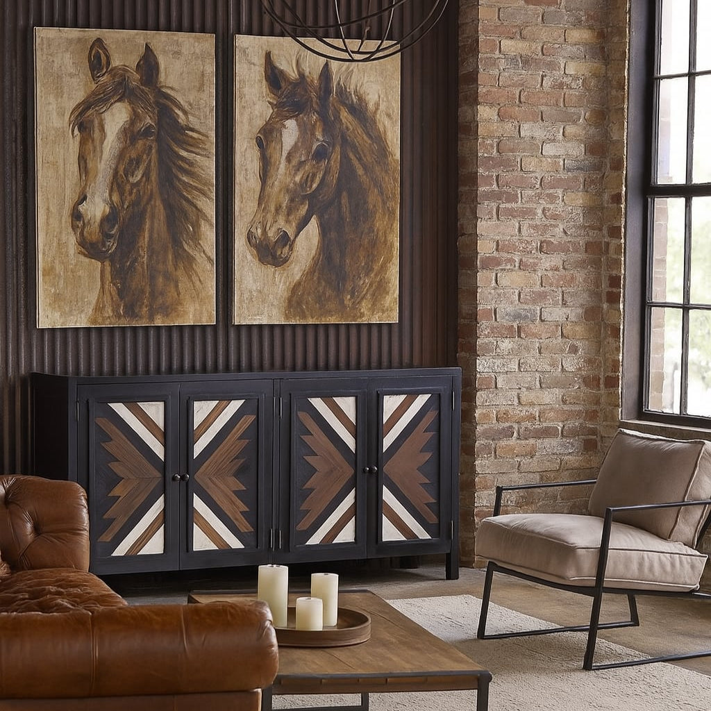 Aztec Black Side Board