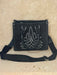 Black Boot Stitched Tote Handbag