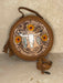 Tooled Bull Skull Tan Leather Handbag