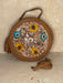 Floral Tooled Tan Leather Handbag