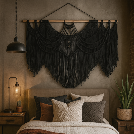 Handcrafted X Large Macrame Blue