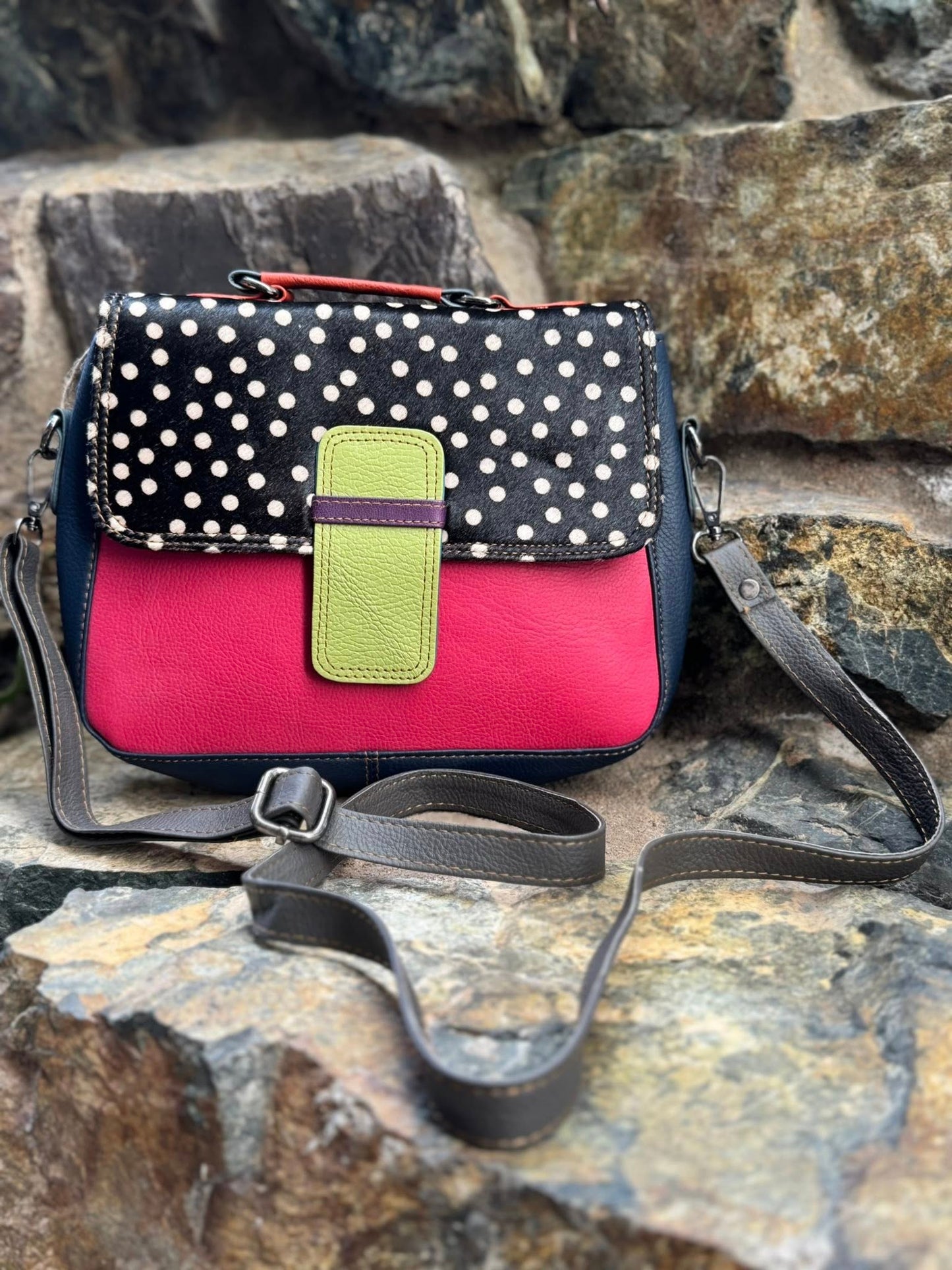 Animal Print Vintage Leather Bag