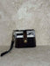 Black/ White With A Splash Of Brown Cowhide Small Wallet