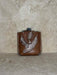 Brown Tooled feather Flask Holder and Flask