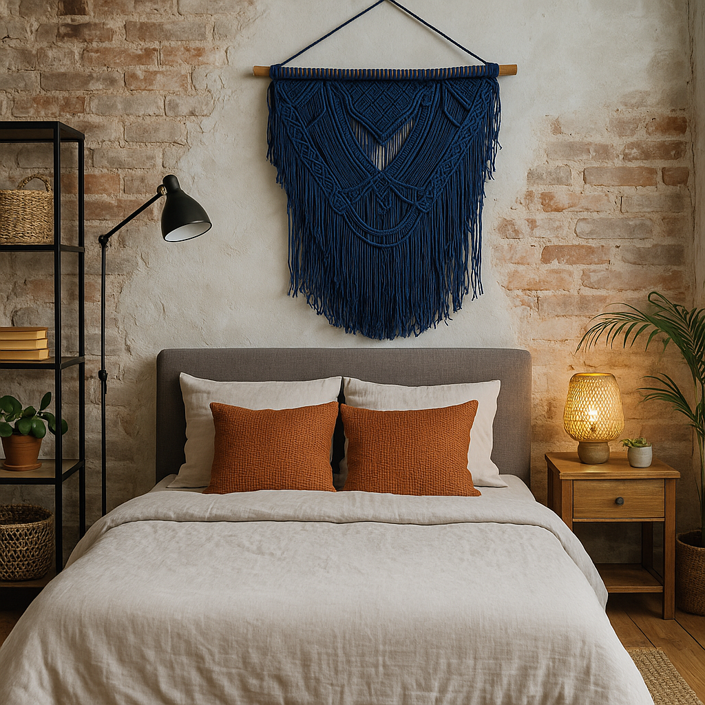 Medium Navy Blue Macrame