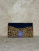 Animal Print Cowhide and Leather Clutch Black and Red