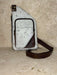 Crossbody black and white cowhide bag