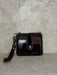 Brown And A Peek Of White Cowhide Small Wallet