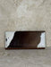 Brown & White Cowhide Leather Clutch