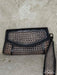 Turquoise Tooled Leather Clutch with Wrist Strap
