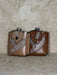 Brown Tooled feather Flask Holder and Flask