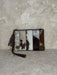 Cowhide Leather Satchel Clutch with Wrist Strap