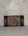 Turquoise Sunflower Tooled Brown & White Cowhide Leather Purse