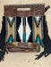 Aztec Saddle Blanket Hand Bag with Tooling