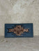 Geometric Tooled Grey Leather Purse