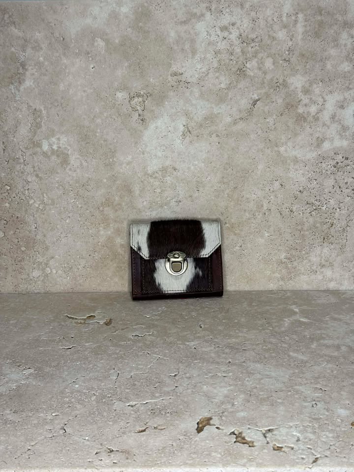 Mini Cowhide Leather Coin Purse