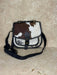 Small Black & White Cowhide Leather Hand Bag