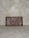 Cow Skull Tooled Leather Purse