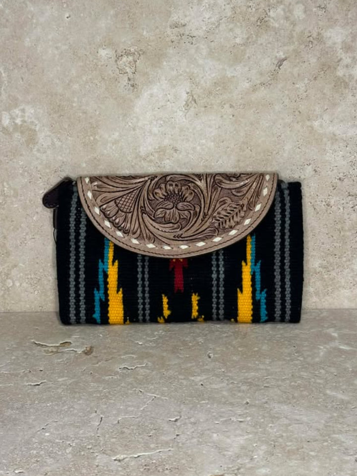Aztec Saddle Blanket Handbag Black