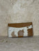 Animal Print Cowhide and Leather Clutch Black and Red