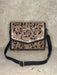 Floral Tooled Handbag Black