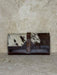 Cowhide Clutch Brown & White with Strap