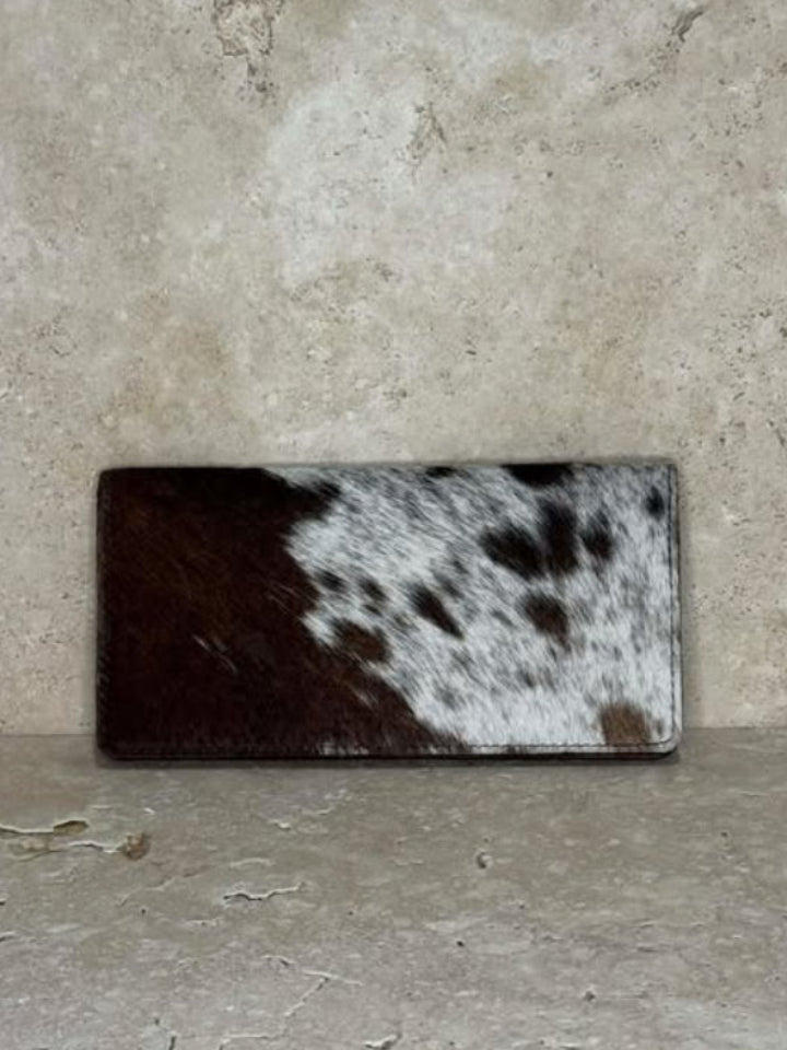 Tooled Leather Cow Skull Cowhide Wallet