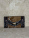 Turquoise Sunflower Tooled Brown & White Cowhide Leather Purse
