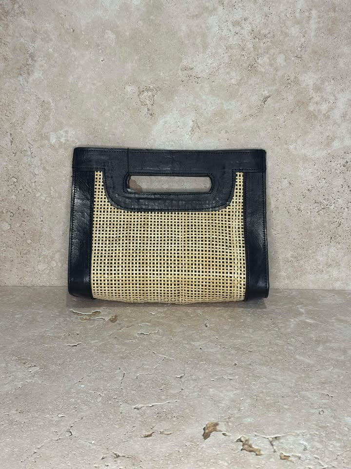 Black Rattan Tote Bag