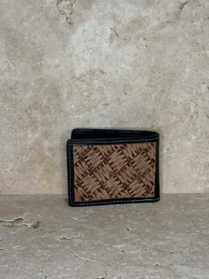 Tooled Floral Leather Wallet