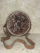 Medium Round Tooled Leather Hand Bag