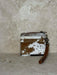 Light Brown And White Cowhide Small Wallet