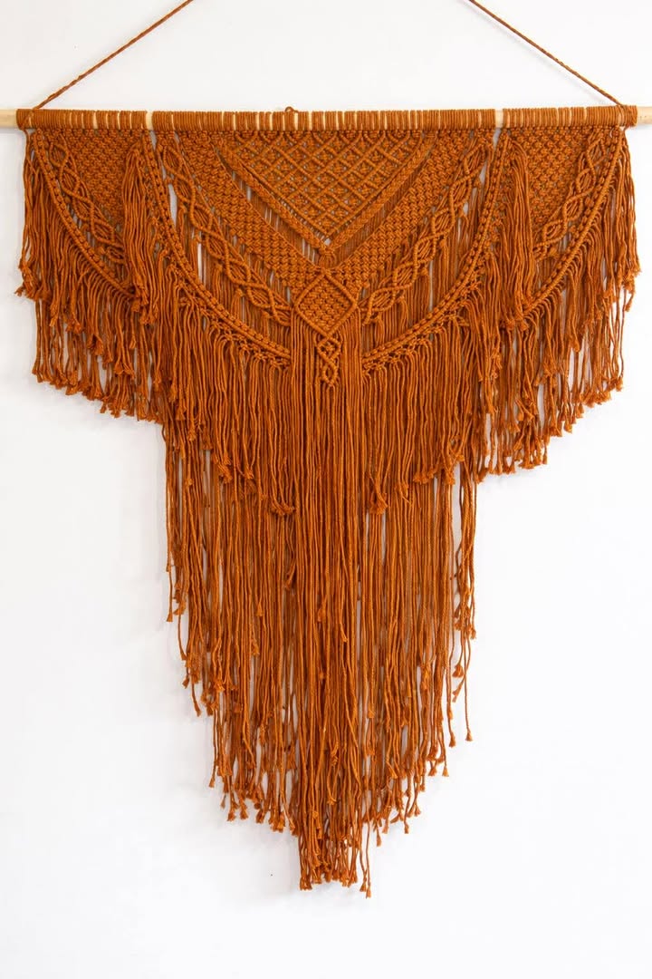 Handcrafted Macrame Rust Orange