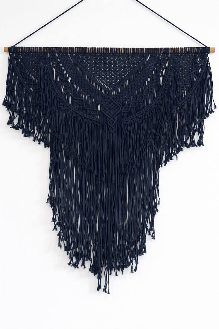 Handcrafted Macrame Navy Blue