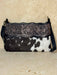 Black and White Speckled Cowhide With Floral Tooling