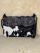 Black and White Speckled Cowhide With Floral Tooling