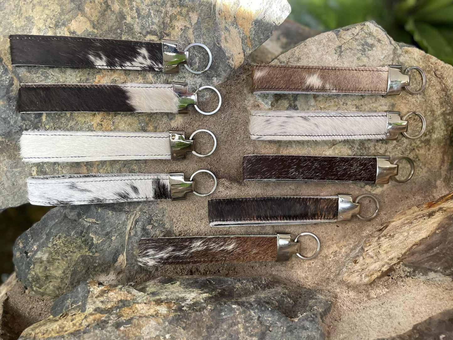 Cowhide Key Rings