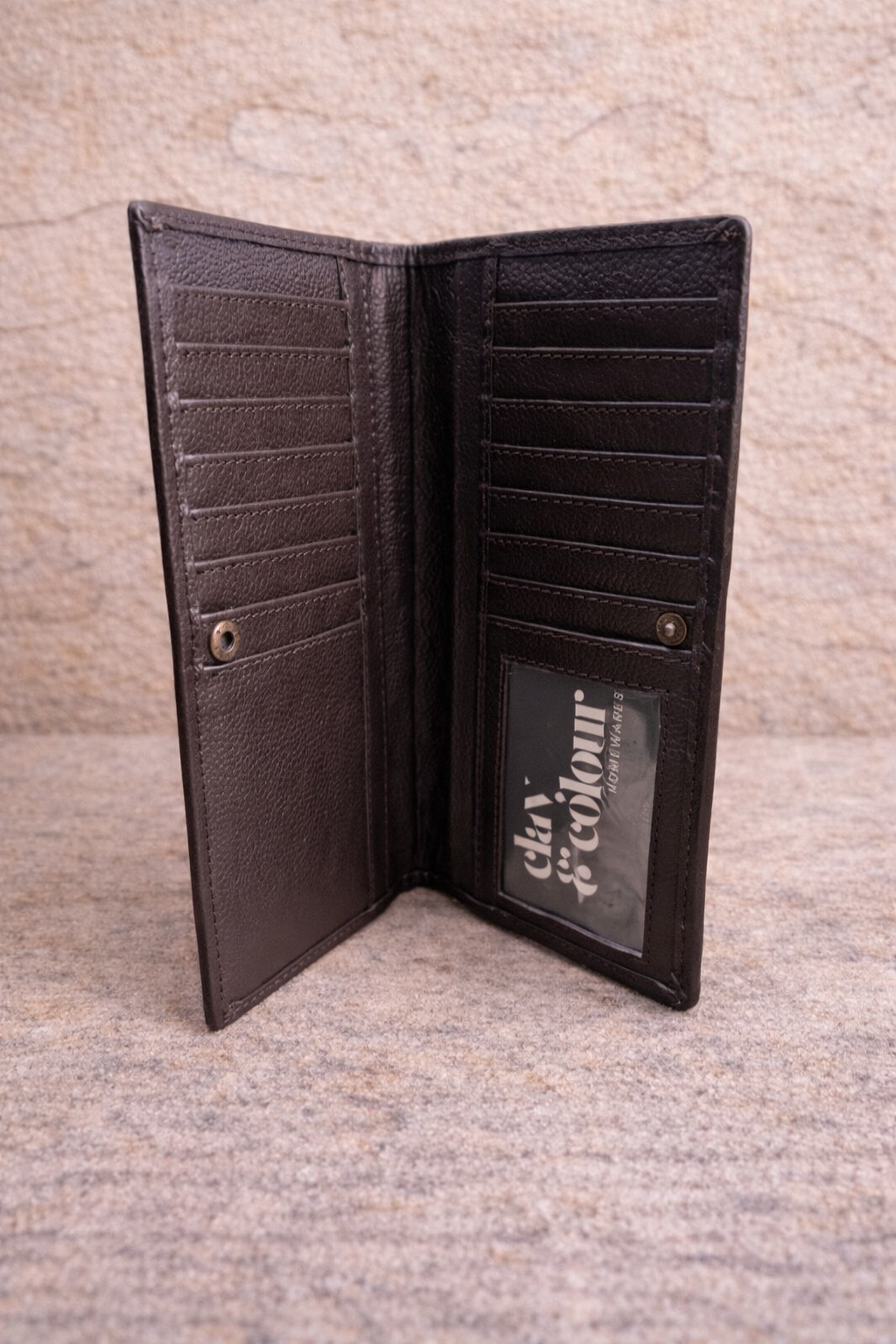 Tooled Wing Leather and Cowhide Wallet