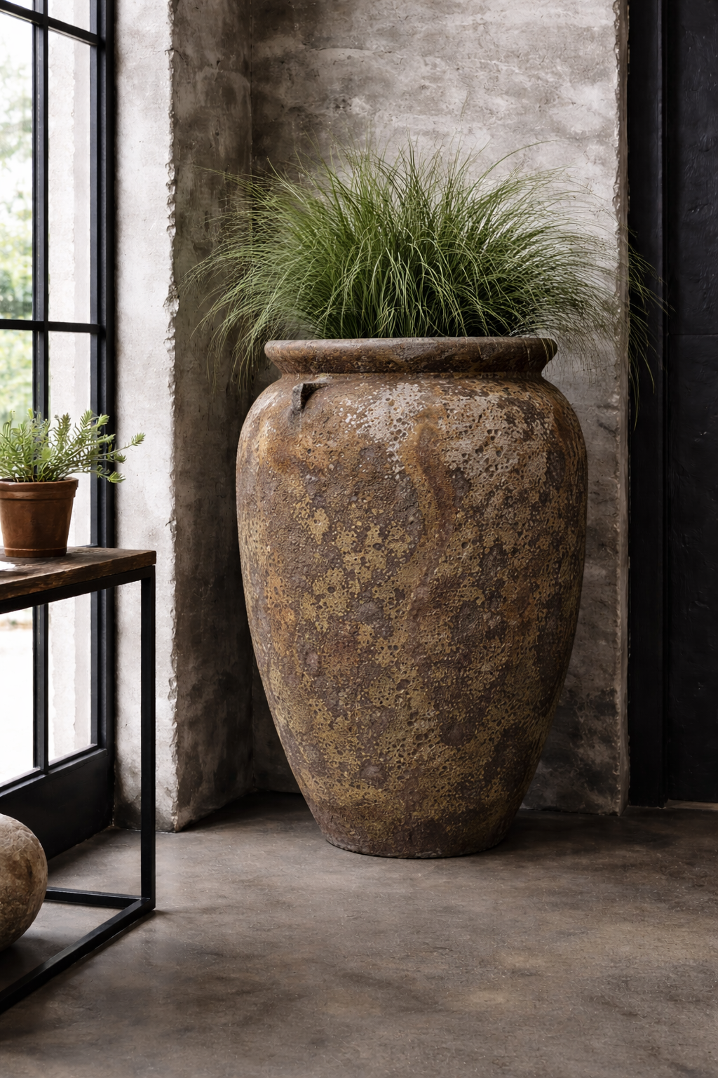 Jar with Handles in Atlantic Brown