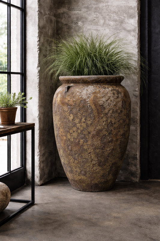 Jar with Handles in Atlantic Brown