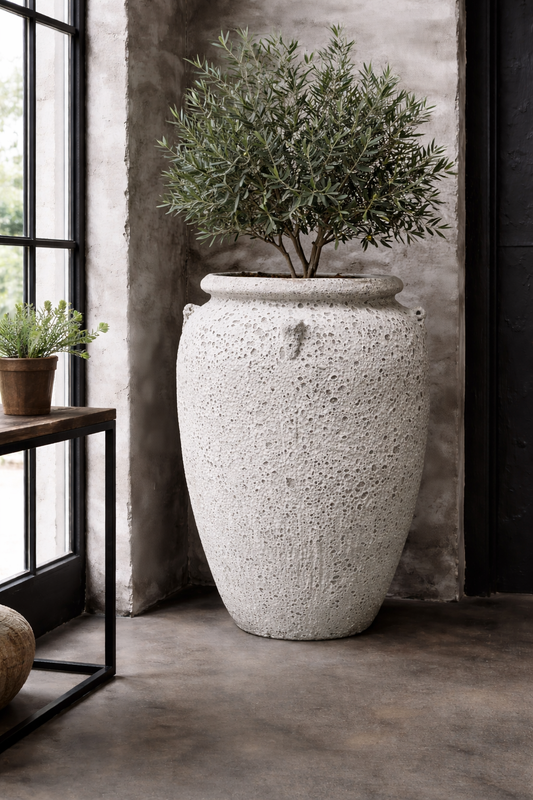 Jar with Handles in Atlantic White