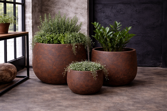 Antique Feet Bowl Atlantic Rustic Brown Set of 3