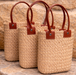 Tan Cane Handbag Large