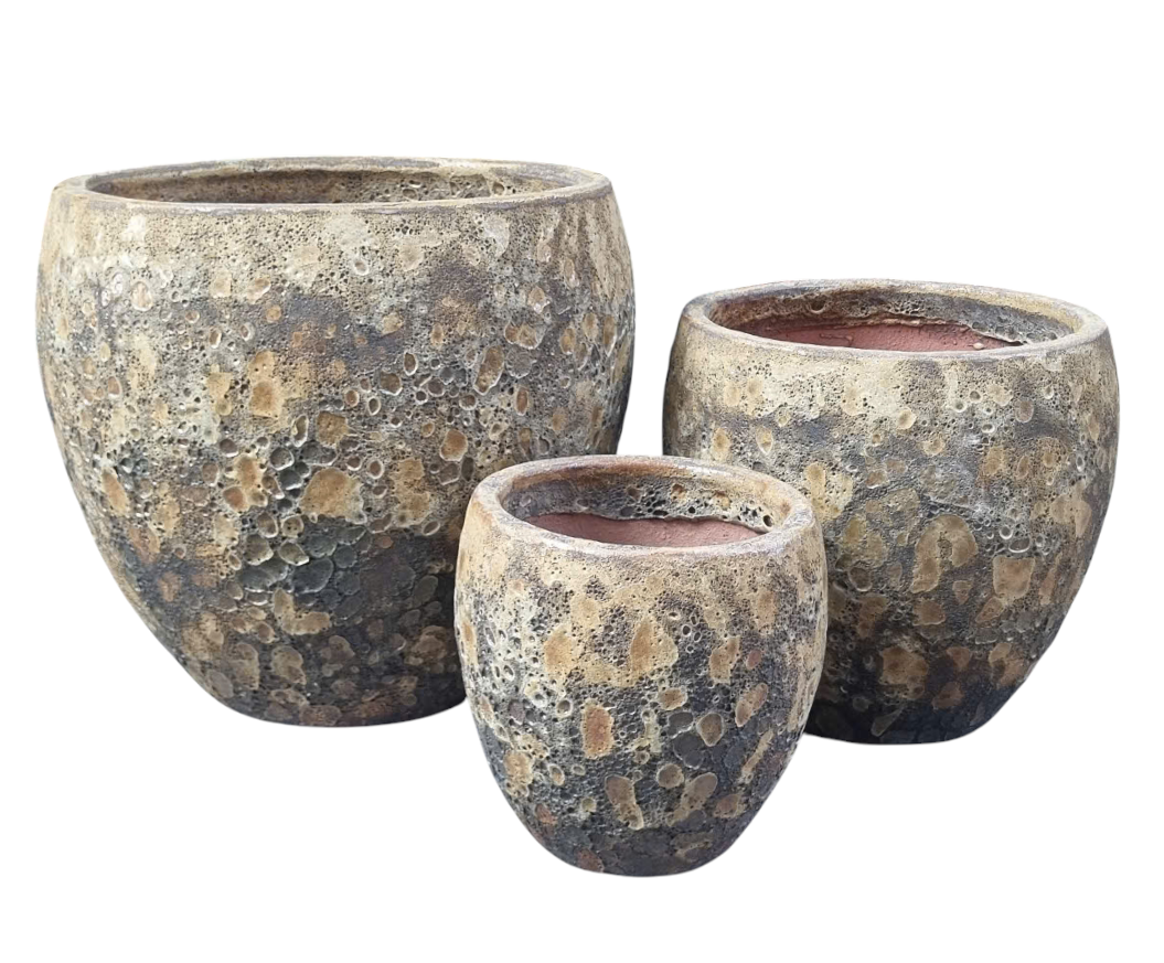 Atlantic Outdoor Planters Rustic Brown Set of 3