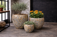 Antique Outdoor Planters Atlantic Rustic Brown Set of 3