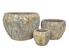 Antique Outdoor Planters Atlantic Rustic Brown Set of 3